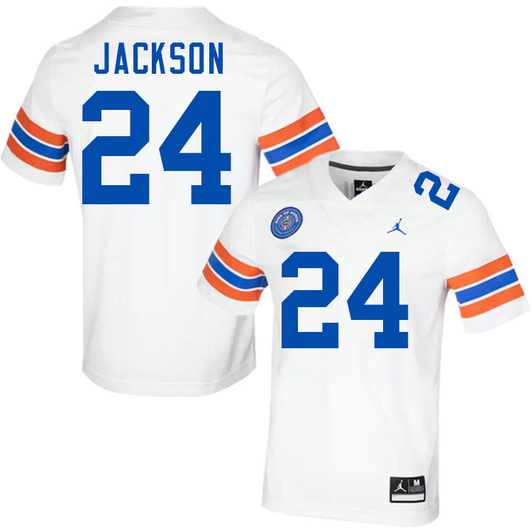 Ja'Kobi Jackson Florida Jersey,Florida Gators #24 Ja'Kobi Jackson Jersey Youth Uniforms-Throwback White Ja'Kobi Jackson Florida Jersey,Florida Gators #24 Ja'Kobi Jackson Jersey Youth Uniforms-Throwback White